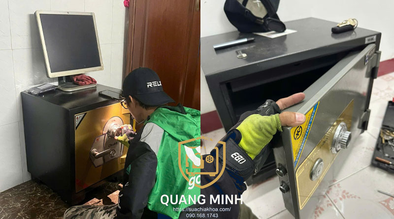 Kiểm tra ổ khóa cơ bị kẹt do lâu ngày không sử dụng trong môi trường ẩm