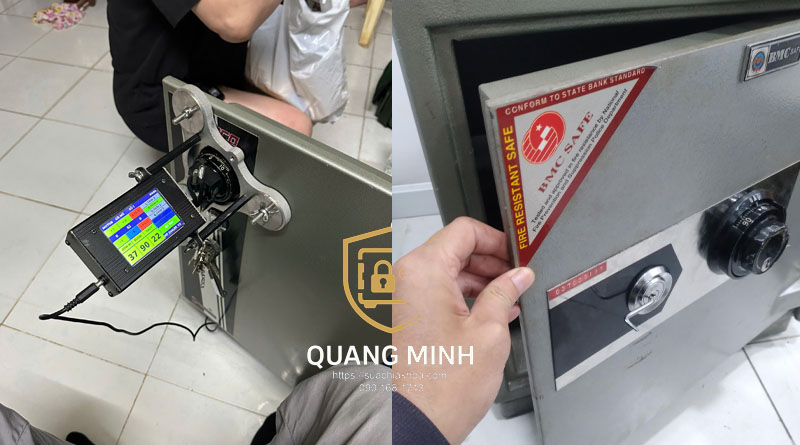 Thợ đang mở két sắt bị kẹt chốt tại phường 5 Quận 8 – xử lý nhanh gọn, không để lại dấu vết.