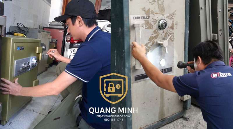 Kiểm tra tiếng lạch cạch bất thường khi xoay tay nắm két sắt – dấu hiệu kẹt cơ cấu ngoài.